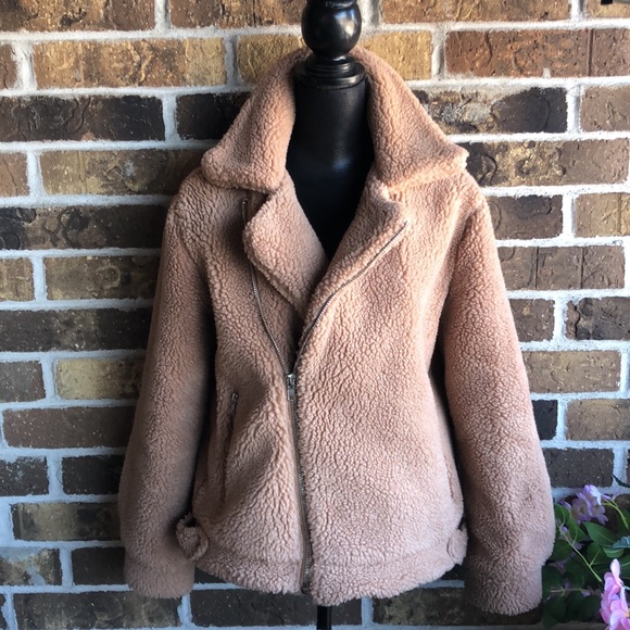 Nasty Gal TEDDY BIKER JACKET - Picture 3 of 12